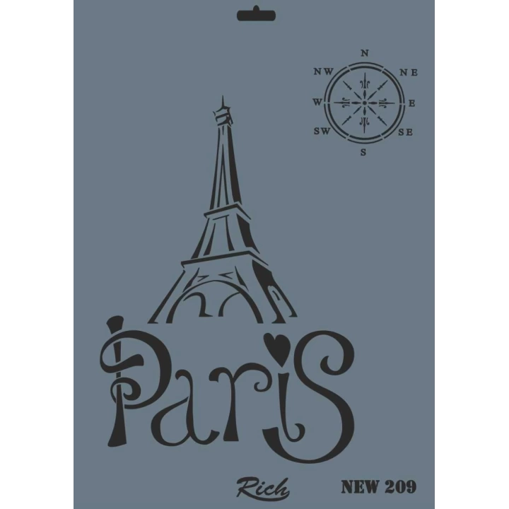 Rich New Seri N-209 Stencil 35x25 cm