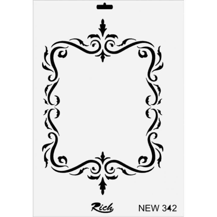 Rich New Seri N-342 Stencil 35x25 cm