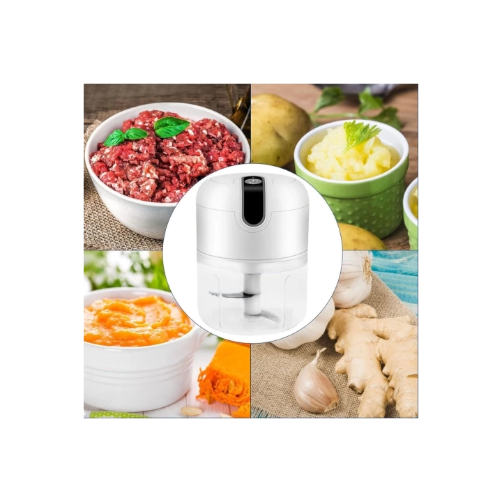 Rondo Doğrayıcı 250 ML Taşınabilir USB Şarjlı Pratik El Rondo Blender