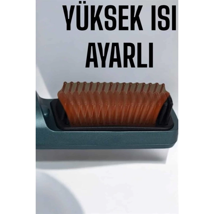 Saç Düzleştirici Fön Tarak Sıkı Dişli İyon Özelliği Şarjlı Taşınabilir
