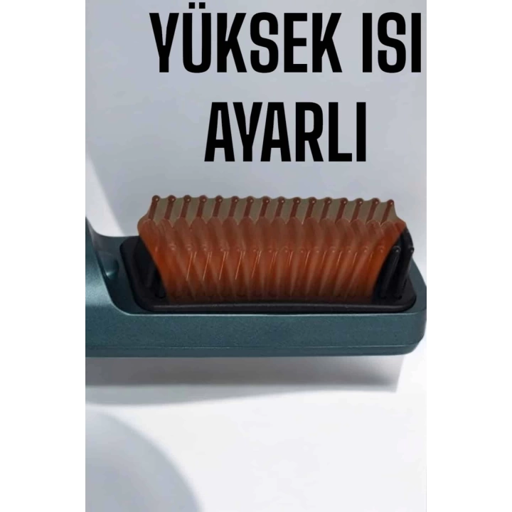 Saç Düzleştirici Fön Tarak Sıkı Dişli İyon Özelliği Şarjlı Taşınabilir