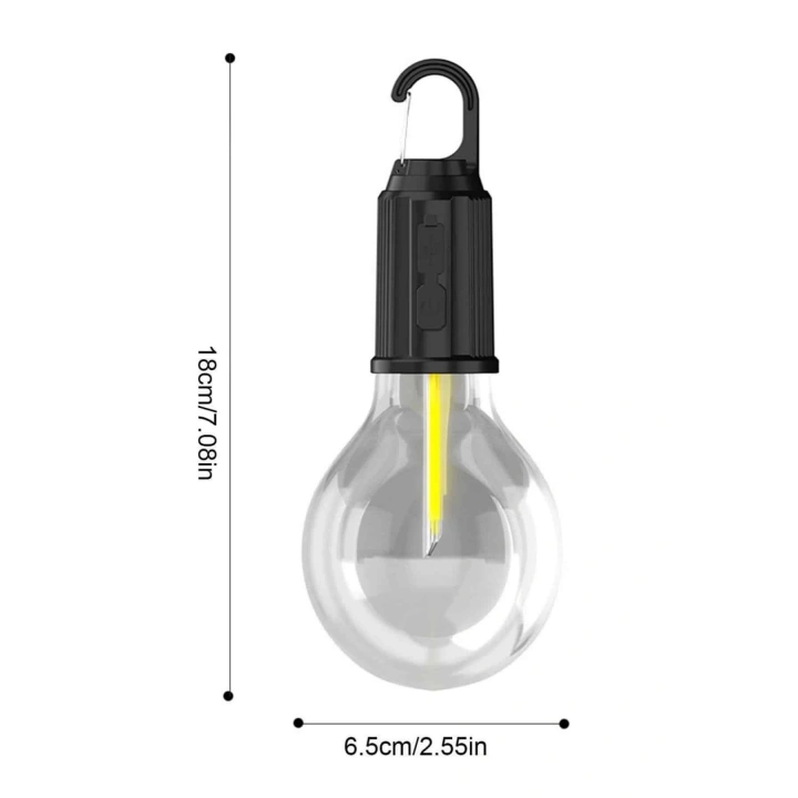 Şarjlı Dekoratif Kamp Lambası Askılı Ampul Led Işık Type-C Girişli