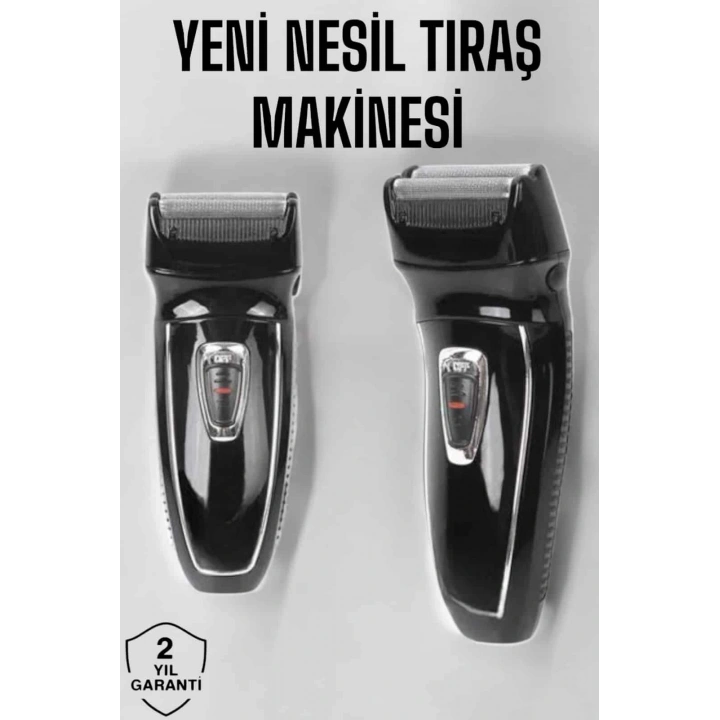 Şarjlı Paslanmaz Çelik Bıçaklı ve Kablosuz Saç Sakal Tıraş Makinesi