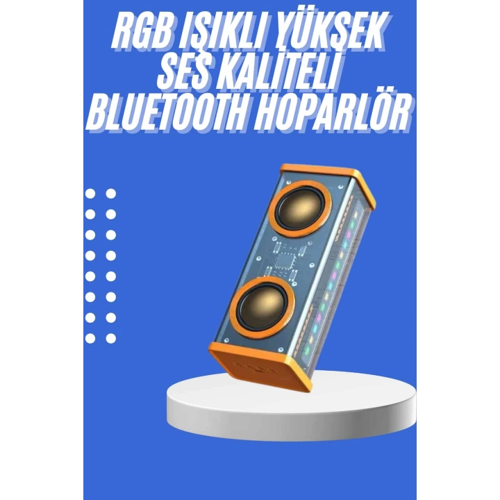 Şeffaf Mecha Taşınabilir Bluetooth Hoparlör Kablosuz Yüksek Ses Kaliteli