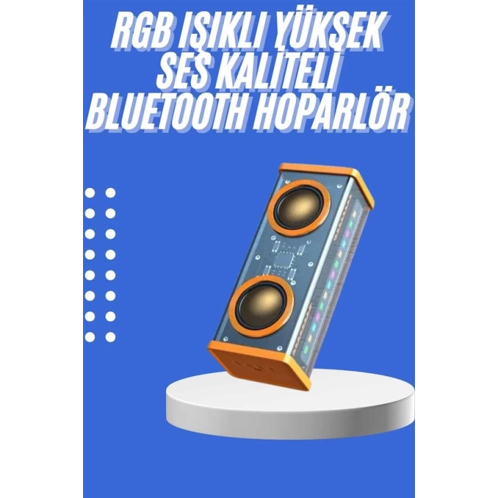 Şeffaf Mecha Taşınabilir Bluetooth Hoparlör Kablosuz Yüksek Ses Kaliteli