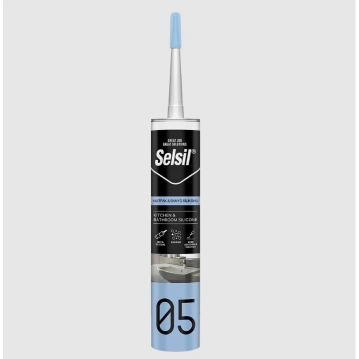 Selsil 05 Mutfak Duşakabin Silikonu Beyaz 280 ml