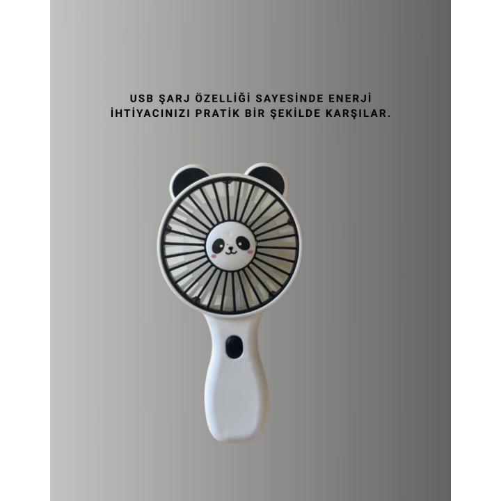 Sessiz Çalışan USB Şarjlı Masaüstü Mini Vantilatör