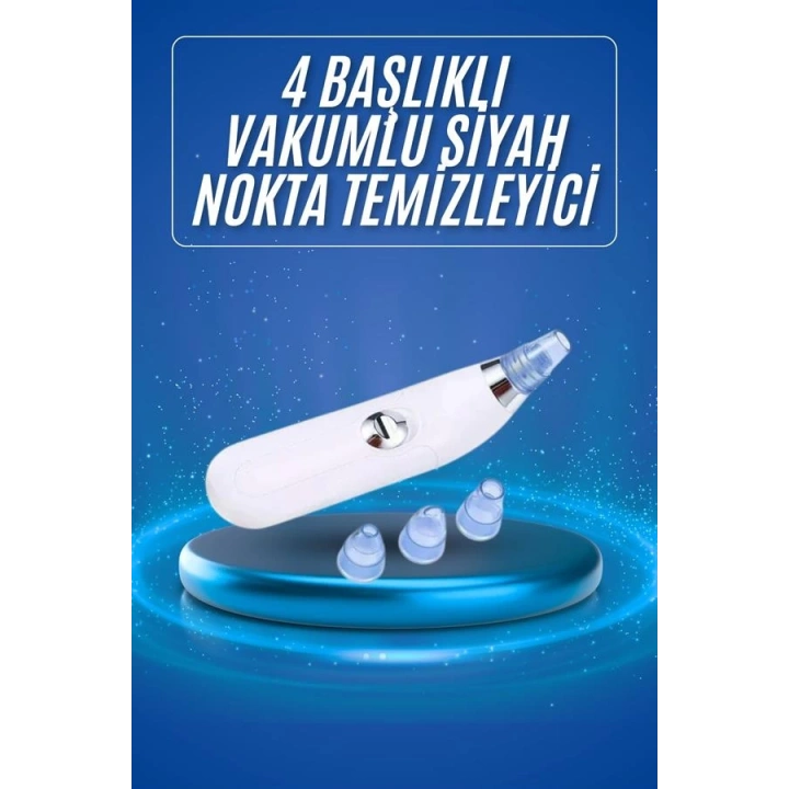 Siyah Nokta Temizleme Cihazı 4 Başlıklı Vakumlu Pilli Ölü Deri Arındırma