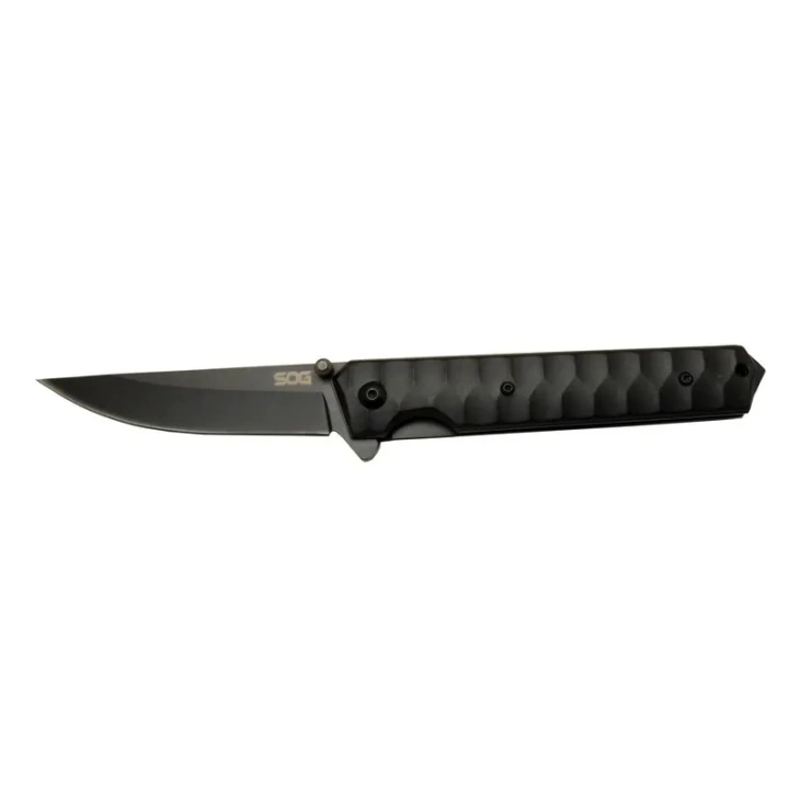 Sog  4010 Bk Siyah Kamp Çakı 21cm - Yarı Otomatik, Metal Sap, Kılıflı, Kemerlikli