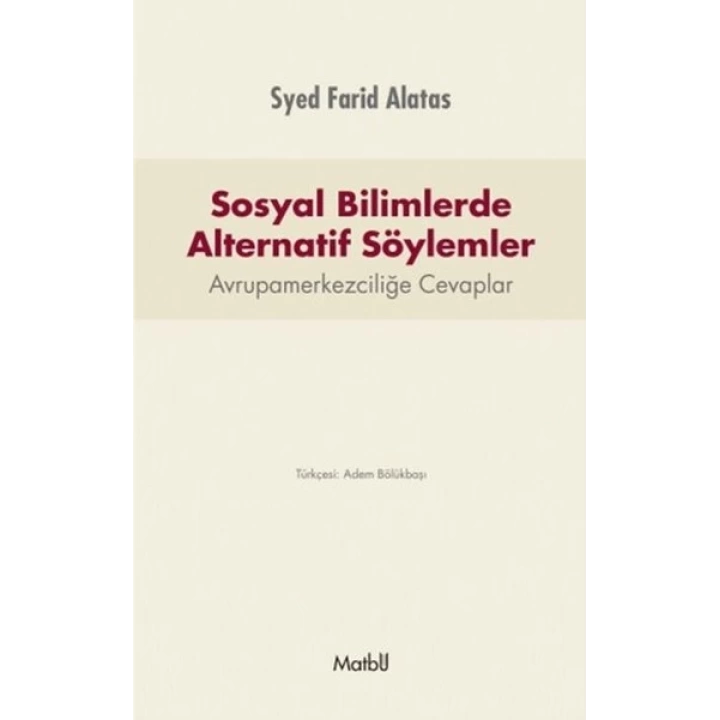 Sosyal Bilimlerde Alternatif Söylemler