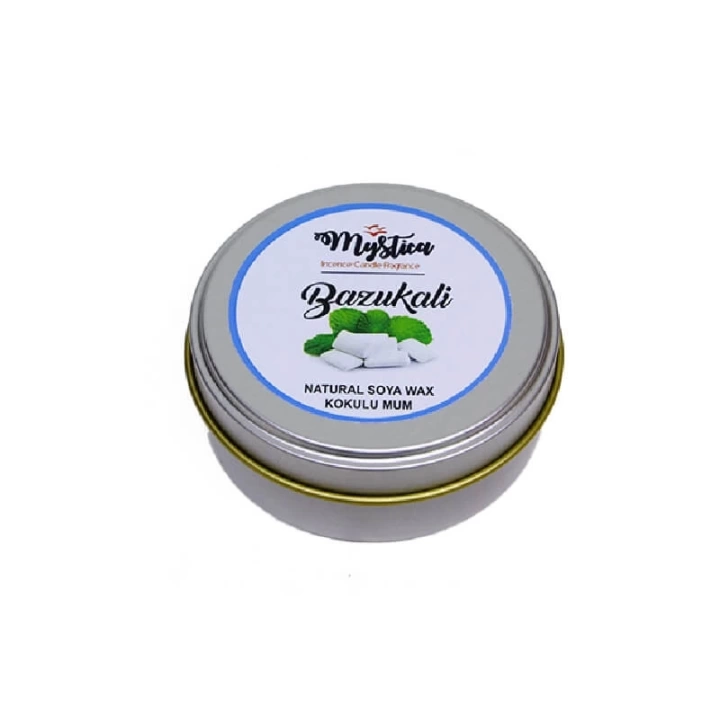 Soya Wax Mum Kokulu Tenekede Bazukalı (sakız)