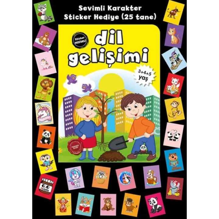 Stickerlı 3+4+5 Yaş Dil Gelişimi