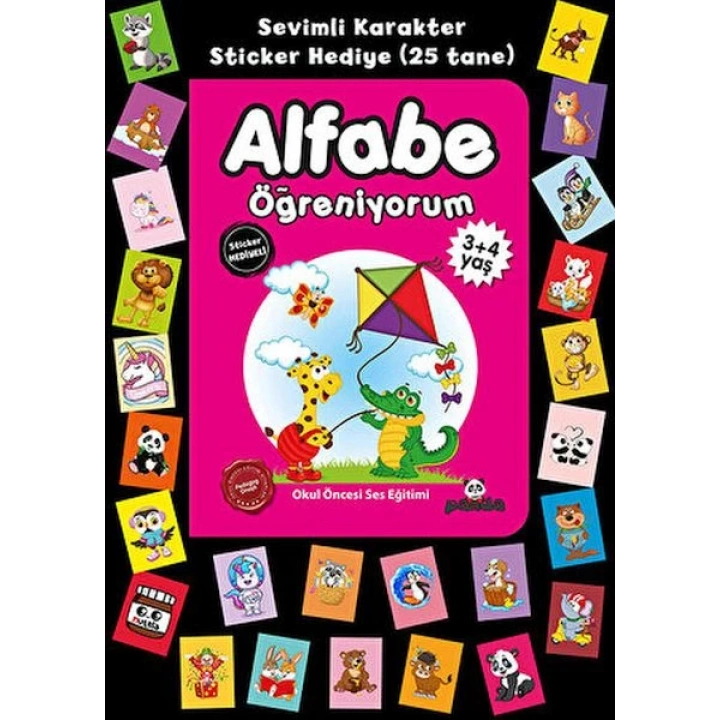 Stickerlı 3+4 Yaş Alfabe Öğreniyorum