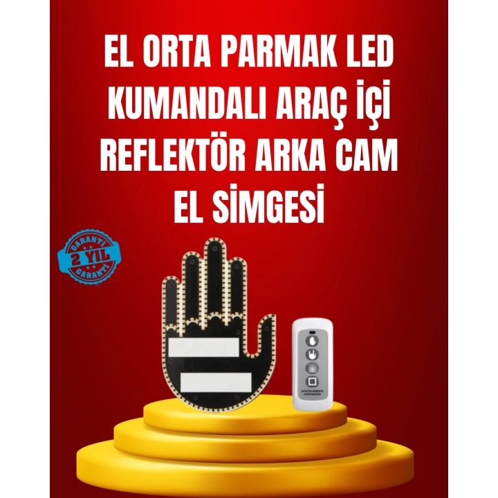 Suya Dayanıklı LED El Park Uyarı Cihazı Uzaktan Kumandalı 2025