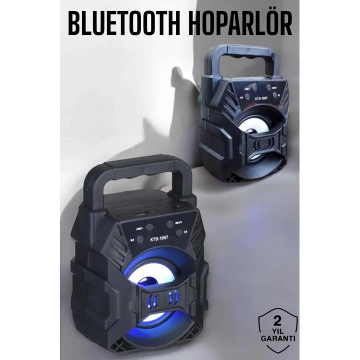 Taşınabilir Bluetooth Hoparlör Led Işıklı Uzun Pil Ömrü