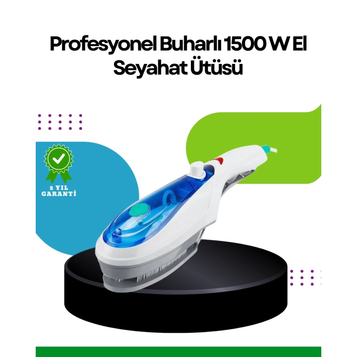 Taşınabilir Buharlı Ütü 1500W | Giysilerde Yanık Bırakmaz, Kokuyu Giderir