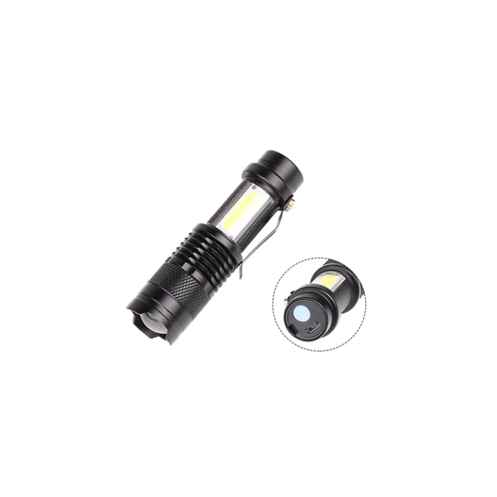 Taşınabilir Şarjlı LED Fener - 4 Modlu, 2000LM, Ayarlanabilir Odak