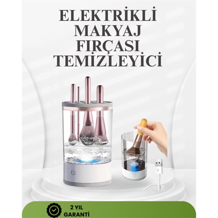 Taşınabilir, Sessiz ve Güçlü Makyaj Fırçası Temizleme Makinesi