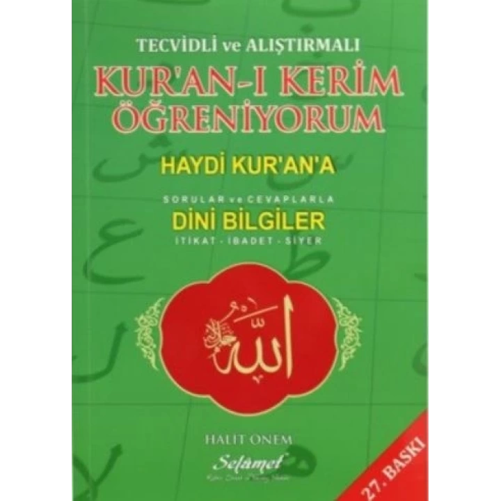 Tecvidli ve Alıştırmalı Kuran-ı Kerim Öğreniyorum  Haydi Kurana (Sorular ve Cevaplarla) - Din
