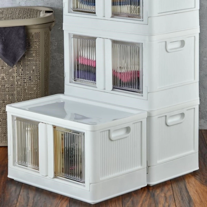 Tek Katlı (1 Ünite) Üst Üste Eklenebilir Demonte Mutfak ve Banyo Düzenleyici Raf-Beyaz