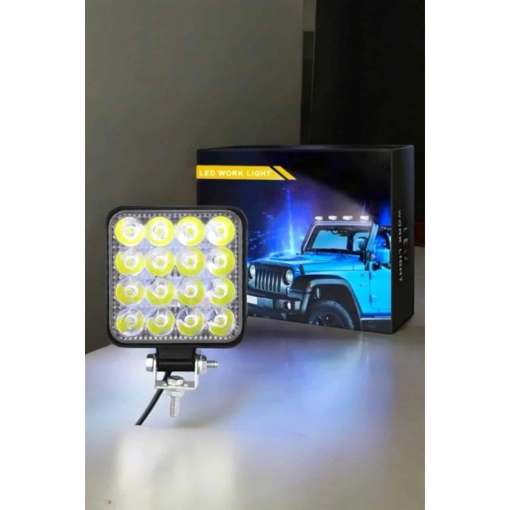 Tepe Lambası Çalışma Lambası Sis Lambası 16 Led Beyaz Led Işık