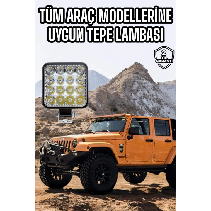 Tepe Lambası Tüm Araç Tiplerine Uygun Sis Lambası 16 Led Beyaz Renk
