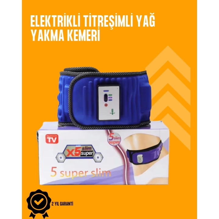 Titreşimli Masaj ve Zayıflama Kemeri – 5 Motor, 20 Mıknatıs, Ayarlanabilir Hız