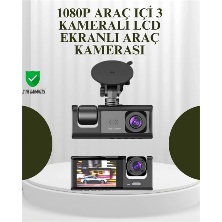 Torima TA-01 G-Sensörlü 3lü Kayıtlı Araç Kamerası
