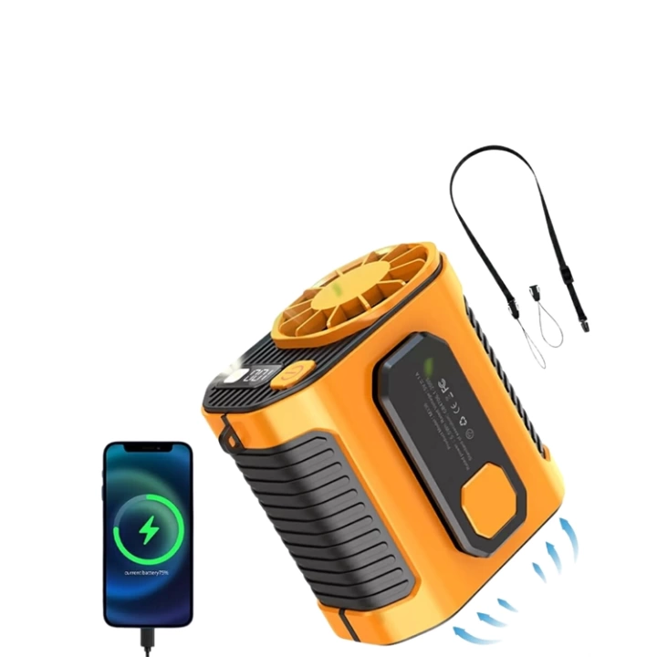 Turbo Mini Fan – Dijital Ekranlı, Sessiz & Şarjlı Serinlik!