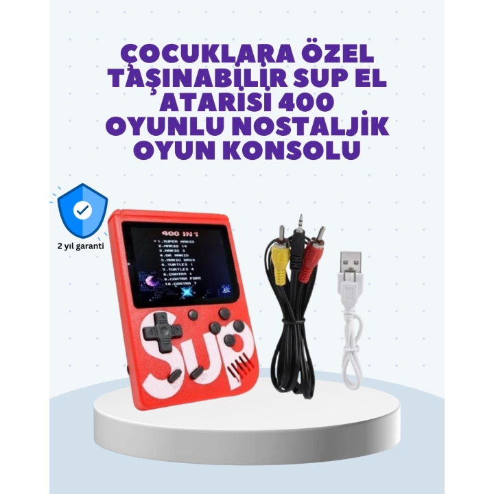 TV Çıkışlı Mini Retro El Konsolu 400 Oyunlu