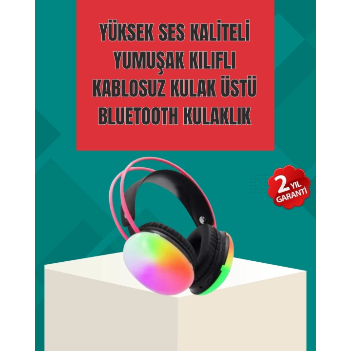 Type-C Şarjlı RGB Işıklı Bluetooth Oyuncu Kulaklığı