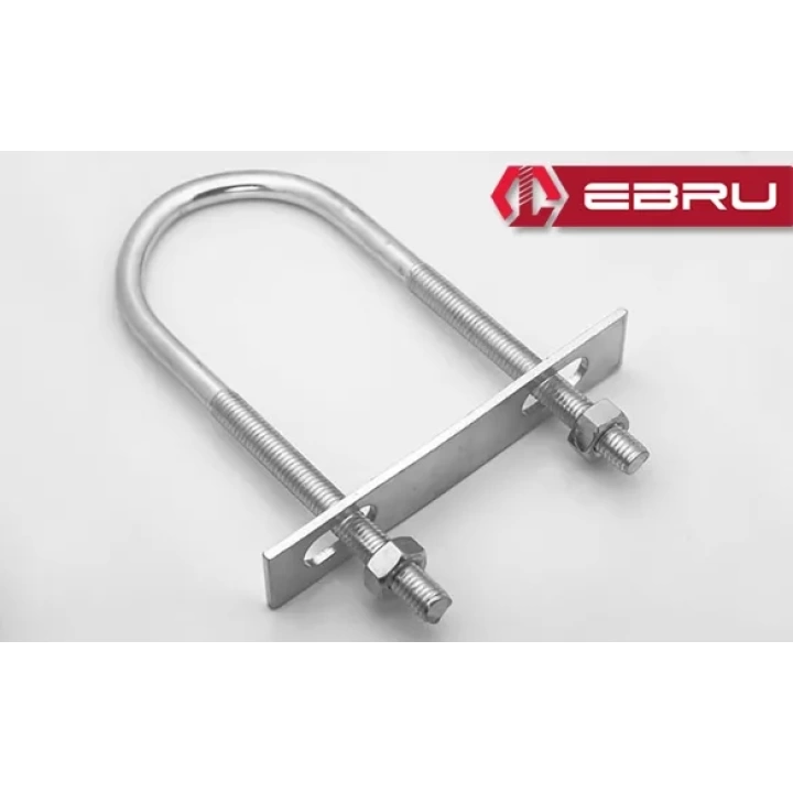 U Civata, Karşılık Demiri + Somunlu - M8x50 - 2 Set