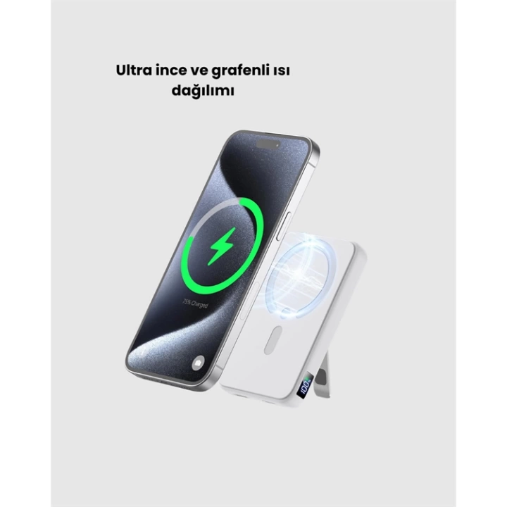 Ultra İnce Manyetik Powerbank – Hızlı Şarj, Güçlü Tutuş, 10000 mAh Kapasite