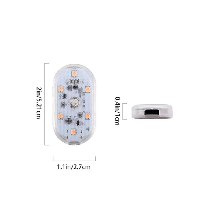 USB Şarjlı, 3 Saat Kesintisiz Çalışan Araba Atmosfer Işıkları