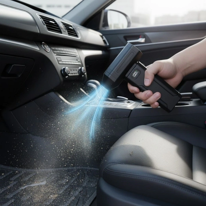 USB Şarjlı Güçlü Hava Üflemeli Toz Temizleyici Araç İçi, Klavye, PC ve Elektronik Cihaz Temizlik Cihazı X8 Jetfan