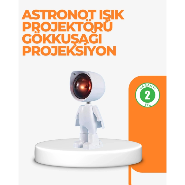 USB Şarjlı Taşınabilir Gün Batımı Projektör Lambası