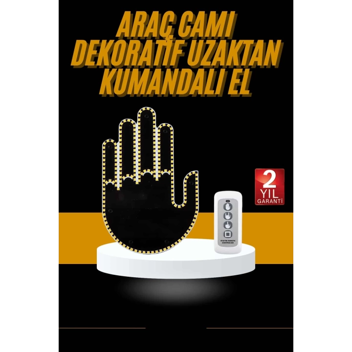 Uzaktan Kumandalı Araba Parmak Hareketi Işığı Parmak Işığı LED Araba Arka Pencere