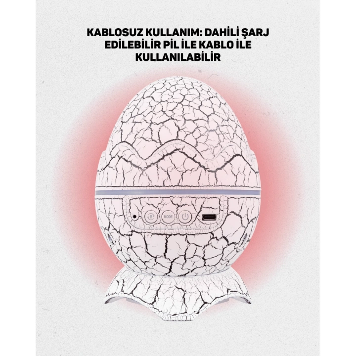 Uzaktan Kumandalı, USB Girişli, Döner Projektör Lamba