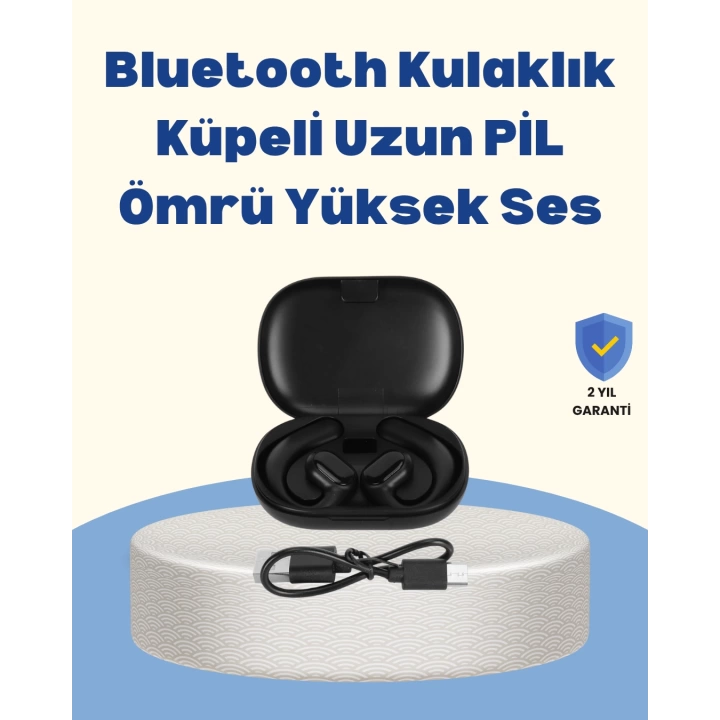 Uzun Süreli Konfor İçin Klips Tasarımlı Kablosuz Kulaklık – IPX6 Dayanıklı