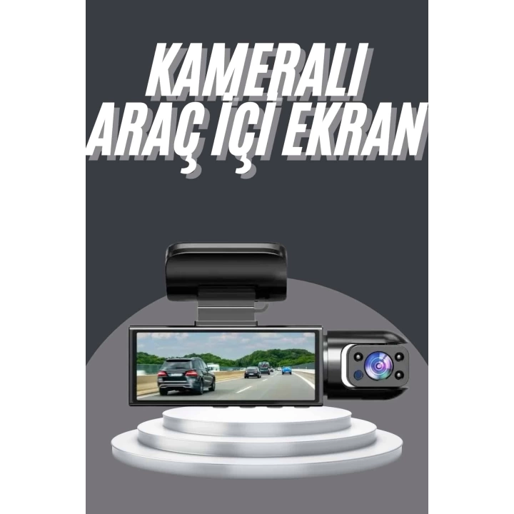 Video ve Fotoğraf Kaydedici Sürüş Kamerası Ön ve Arka Çift Kameralı
