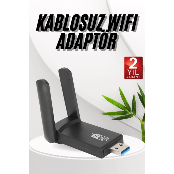 Wifi Adaptörü Bt5.0 Wifi 2si Bir Arada Çift Bantlı Çift Anten