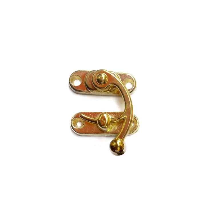 Yay Gözü, Ahşap Kutu Klipsi - Minik 20x24 Mm, Sarı, 1 Adet