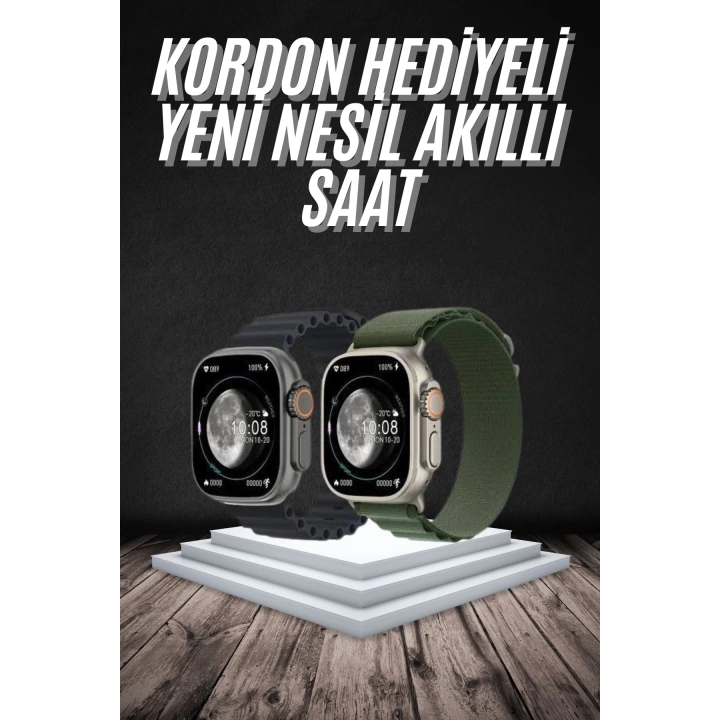 Yeni Nesil Akıllı Kol Saati Nabız Ölçer GPS Uyumlu 49 MM Kasa