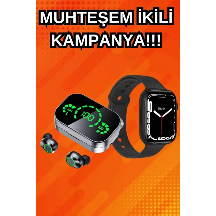 Yeni Nesil Akıllı Saat ve Ucuz Kaliteli Bluetooth Kablosuz Kulaklık Amoled Ekran