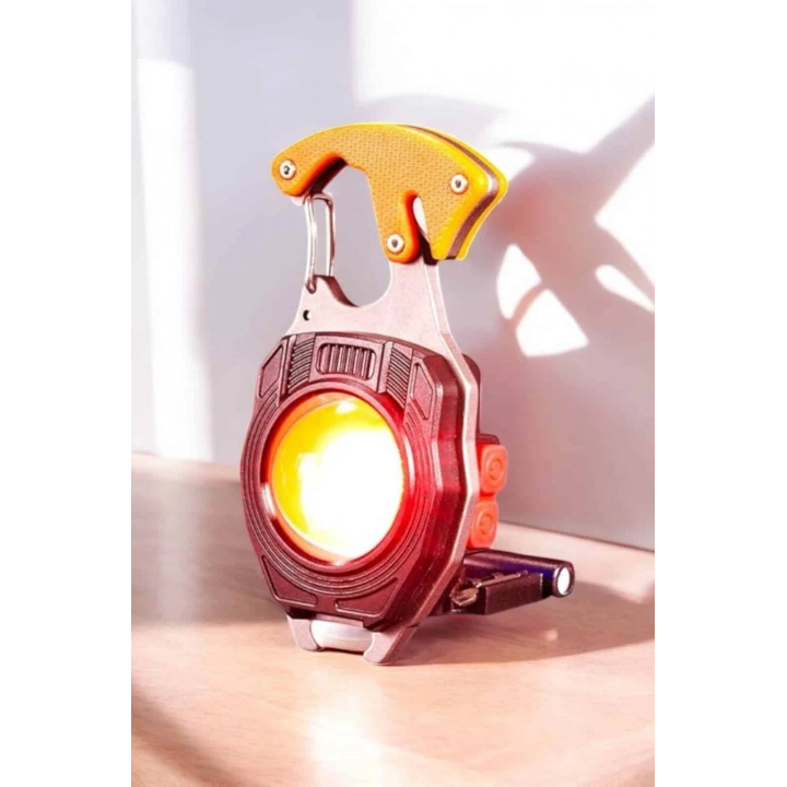 yeni nesil Kamp Feneri Çok Fonksiyonlu Fener Anahtarlık Usb Çakmaklı Cam Kırıcı Kemer Kesici Açacak