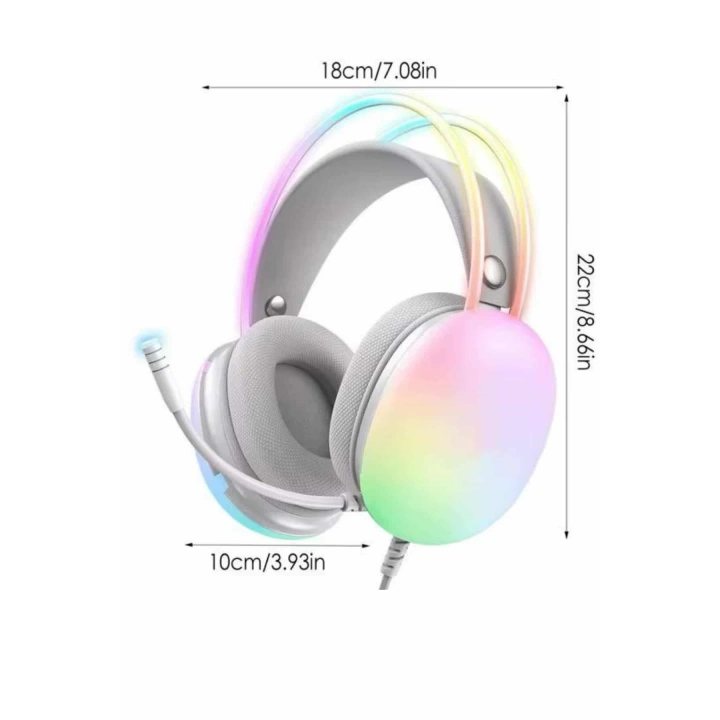 Yeni Nesil Kulak Üstü Kablosuz Uzun Ömürlü RGB Işıklı Bluetooth Kulaklık