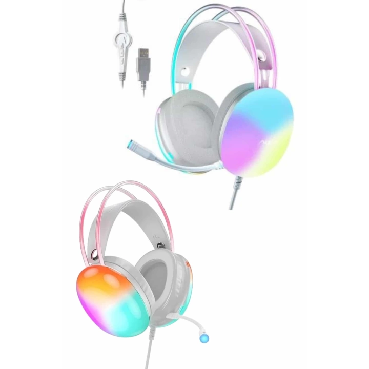 Yeni Nesil Kulak Üstü Kablosuz Uzun Ömürlü RGB Işıklı Bluetooth Kulaklık