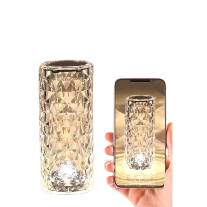 Yeni Nesil Modern Kristal Masa ve Gece Lambası Dokunmatik Renk Değiştirebilen