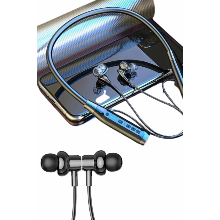 Yeni Nesil Silikonlu Kulak İçi Kablosuz Kesintisiz Bluetooth Kulaklık Kablolu