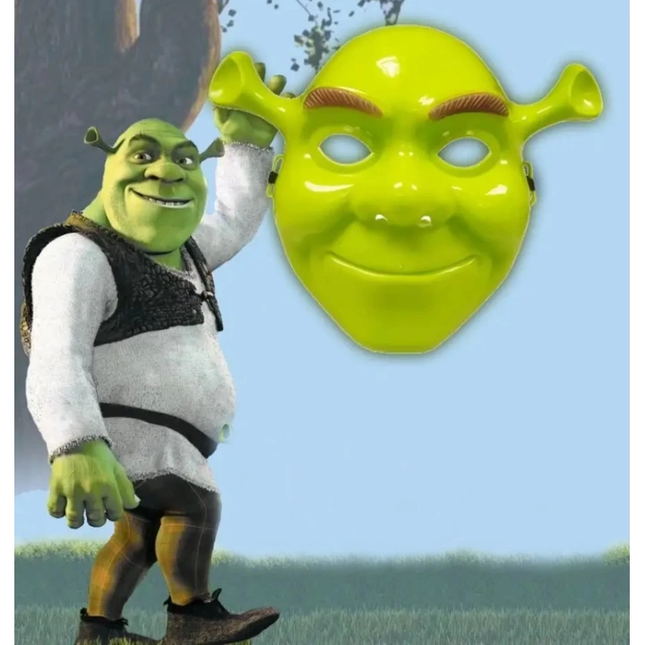 Yeşil Shrek Maskesi 21x25 Cm